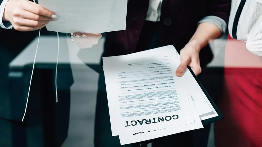 Two parties negotiating a commercial contract
